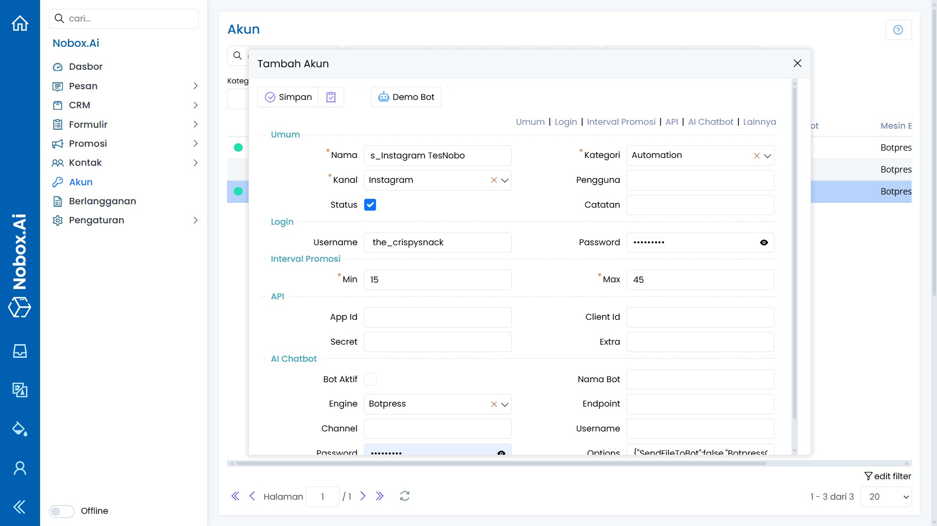 NoBox Kanban Interface