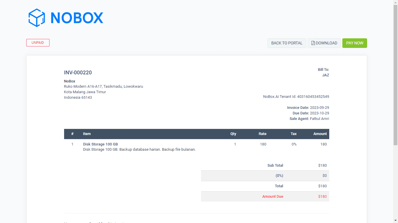 NoBox Kanban Interface