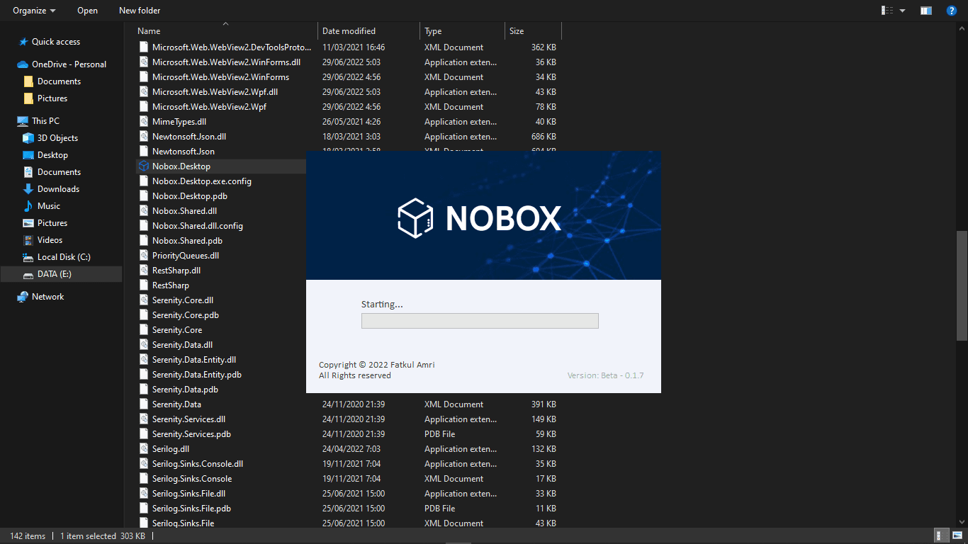 NoBox Dashboard Interface