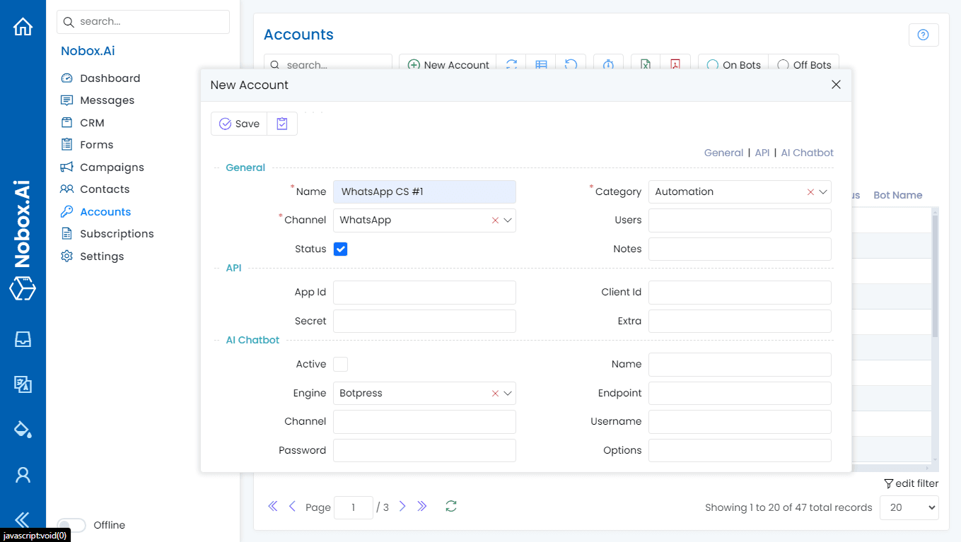 NoBox Kanban Interface