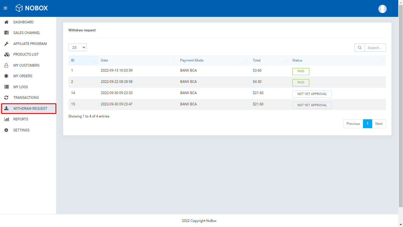 NoBox Kanban Interface