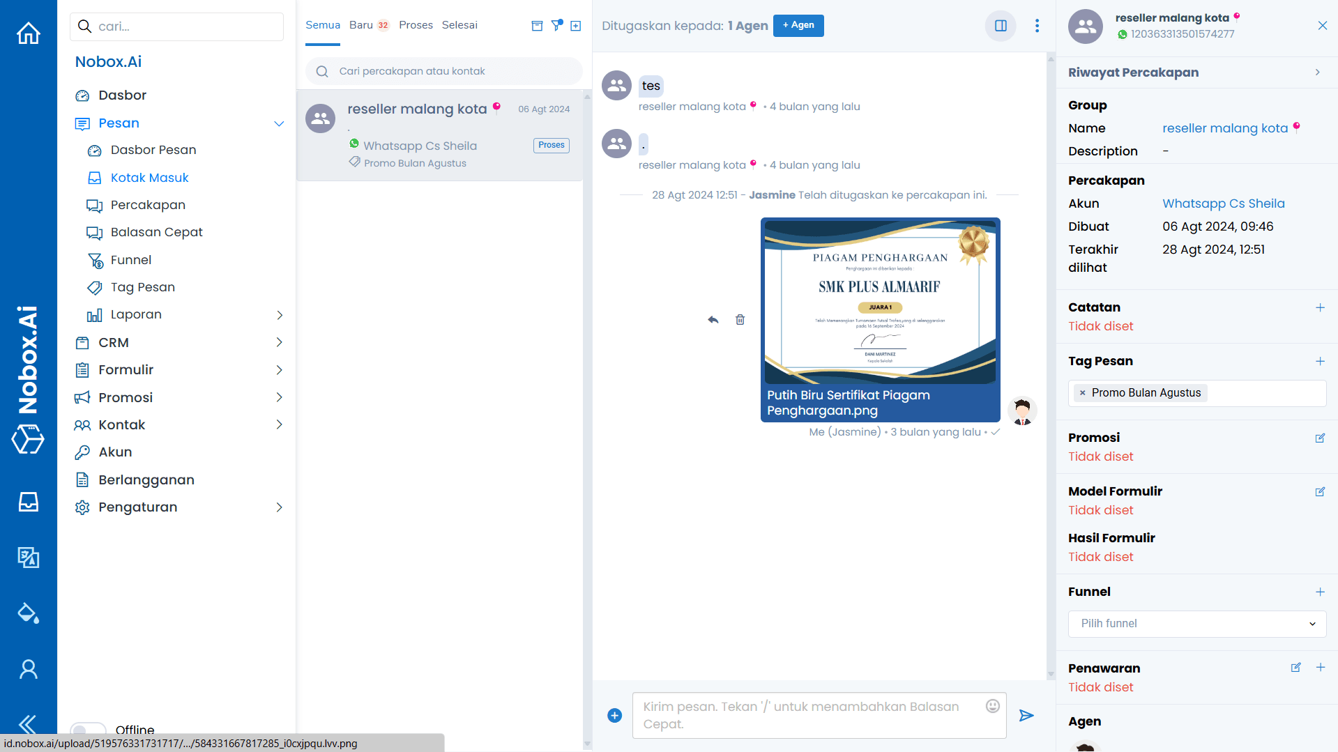 Percakapan Grup di Kotak Masuk