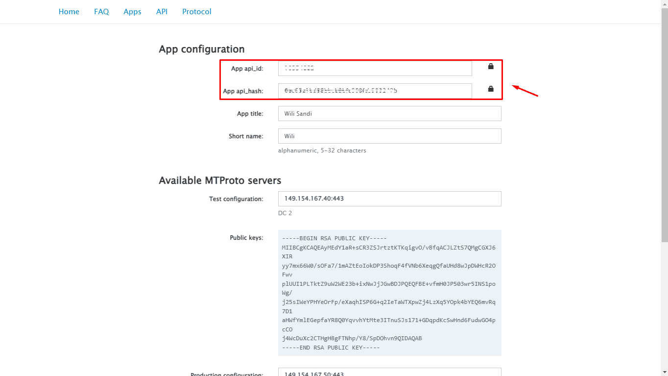 Hasil Konfigurasi API Telegram