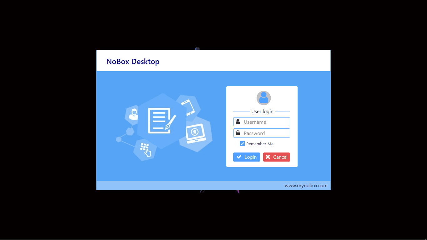 Login NoBox Desktop