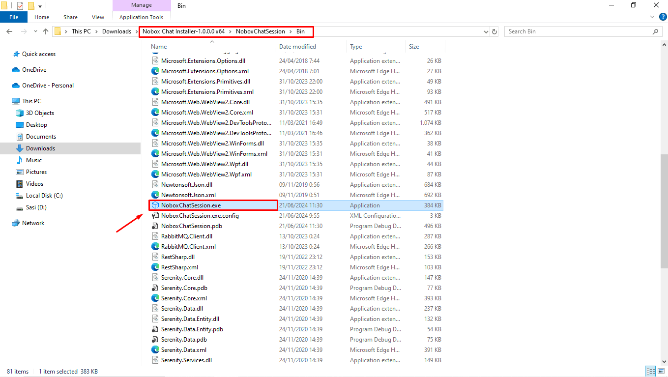 Lokasi File NoBox Chat Session