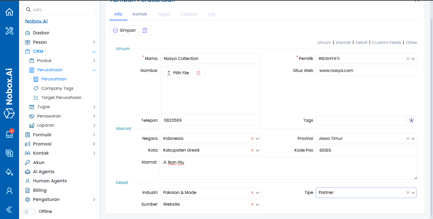 Tambah Perusahaan Baru