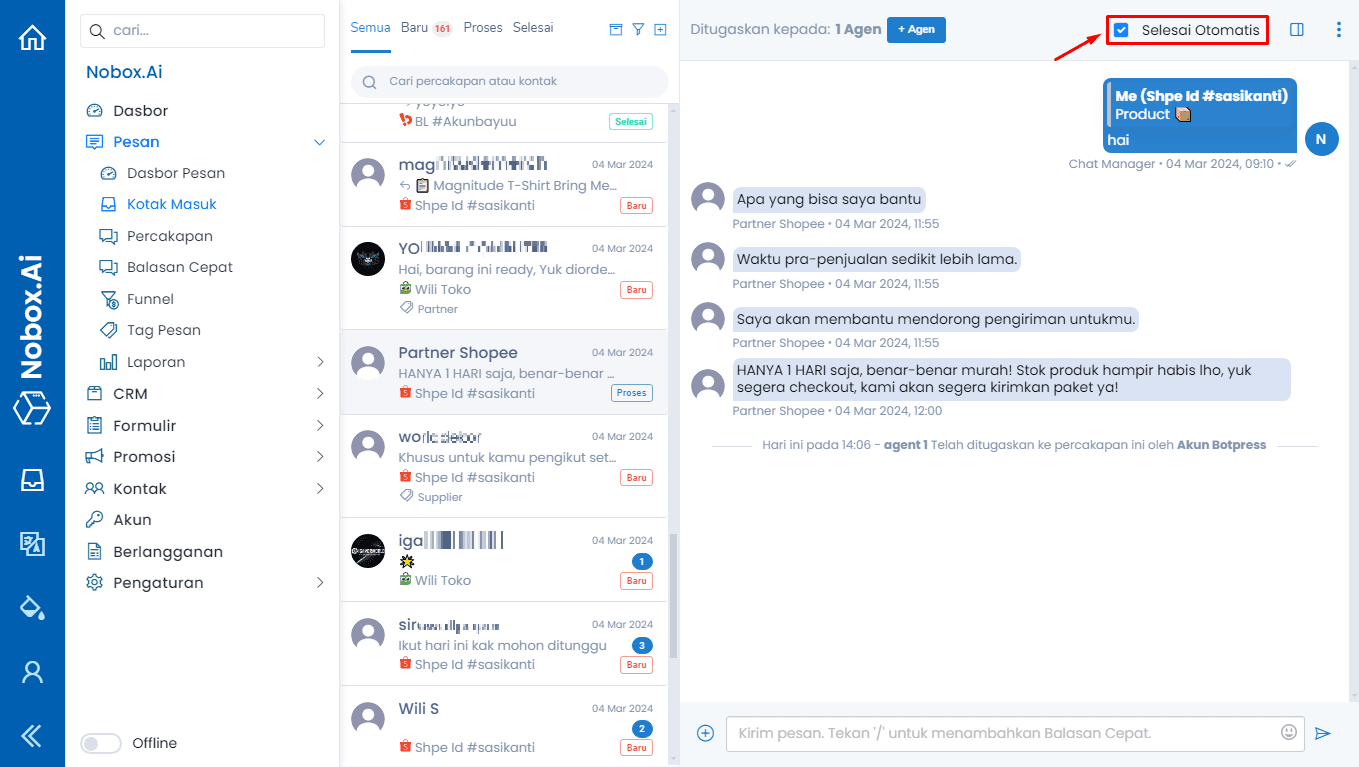 Pengaturan Selesai Otomatis