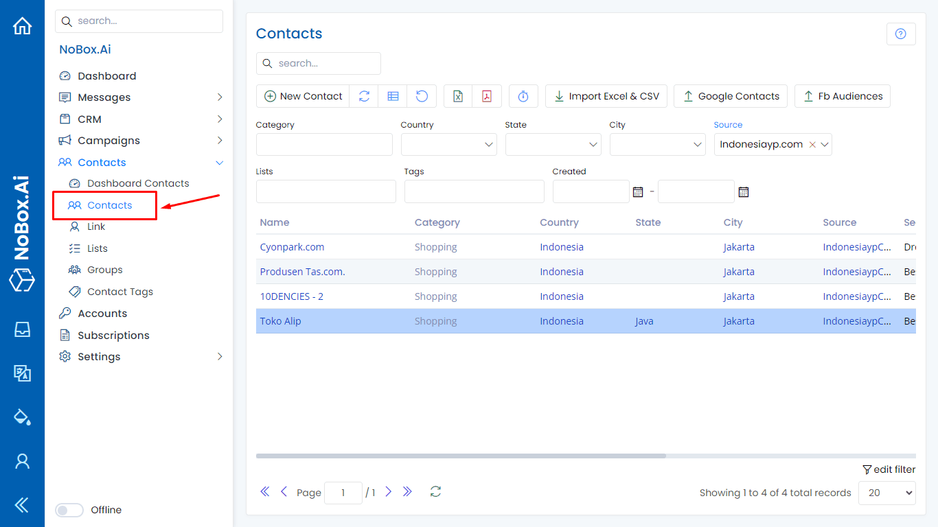 Monitoring Data di Dashboard Web