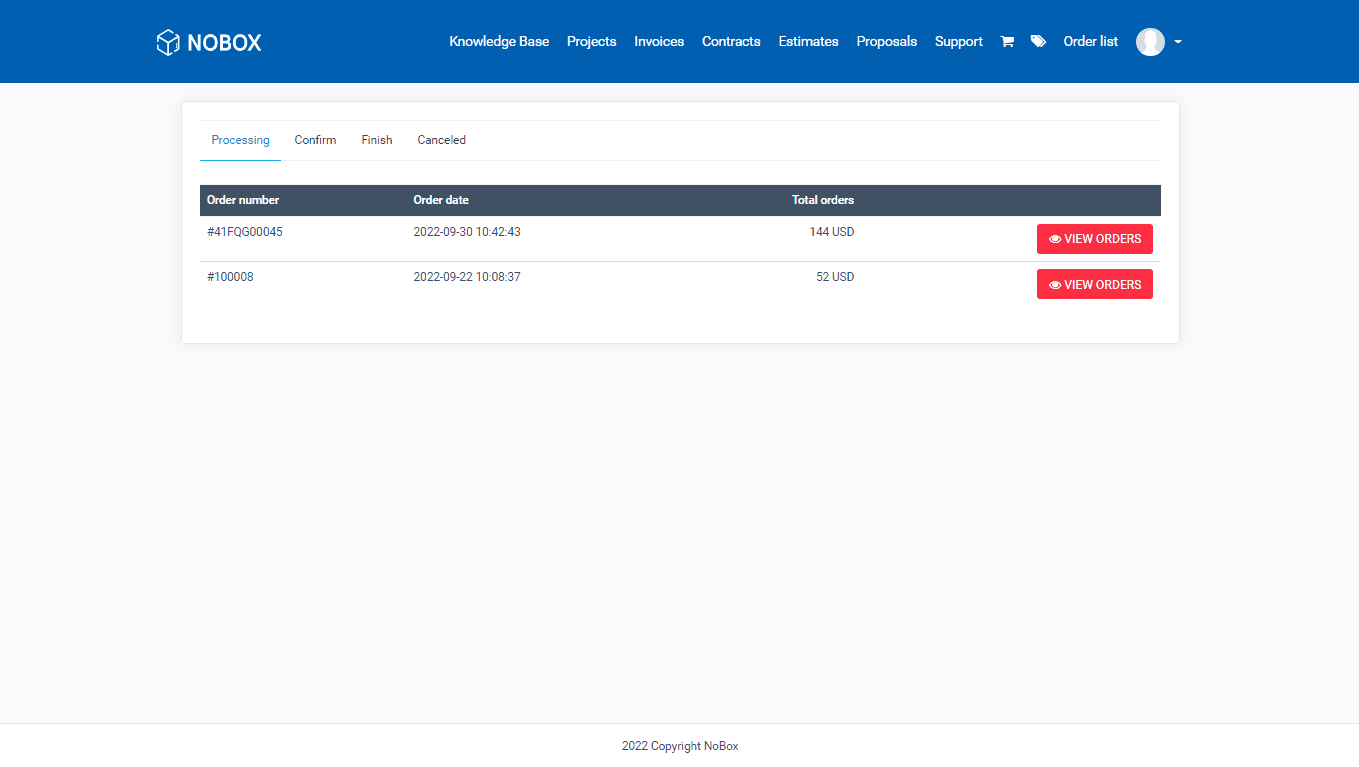 Daftar Riwayat Pesanan